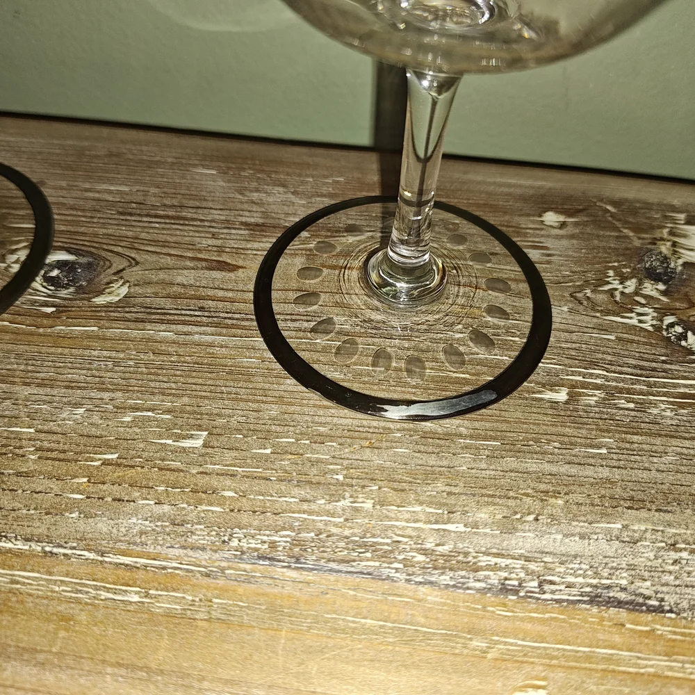 Set Of 2 Vintage Etched Champagne Glasses